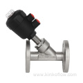 Flanged pneumatic Angle seat valve